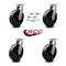 Service Caster 10 Inch Extra Heavy Duty Phenolic Swivel Caster Set with Swivel Locks, 4PK SCC-KP92S1030-PHR-BSL-4 - alternate 5